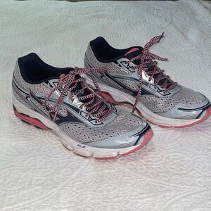 Mizuno Womens Sz 10 Silver‎ Gray Pink Black Wave Legend 3 Running Shoes